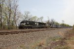 NS 4895 and 4621 on the point of train 63V hauling trash west